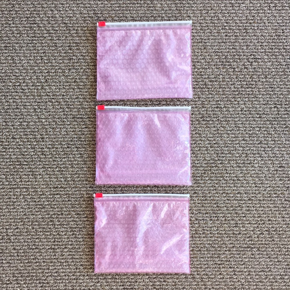 Glossier Pink Pouches (set of 3)